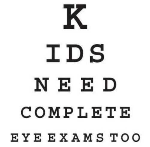 Kids need complete eye exams too